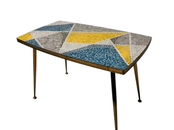 Mid-Century Modern Coffee Table with Mosaic Top by Berthold Muller, 1950s